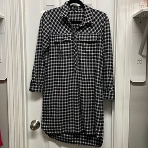 Madewell flannel shirt dress